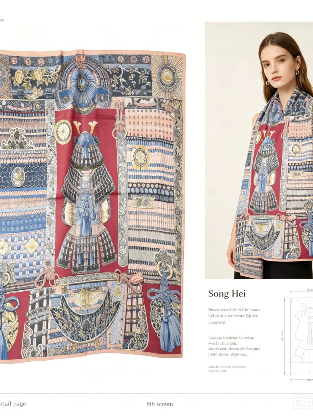 130cm war helmet warrior generous scarf twill silk scarf #210